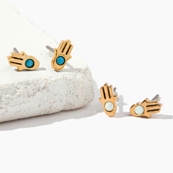 Hamsa Stud Earrings