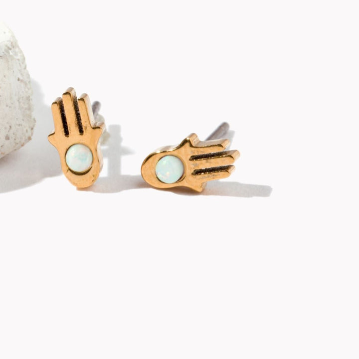 Hamsa Stud Earrings