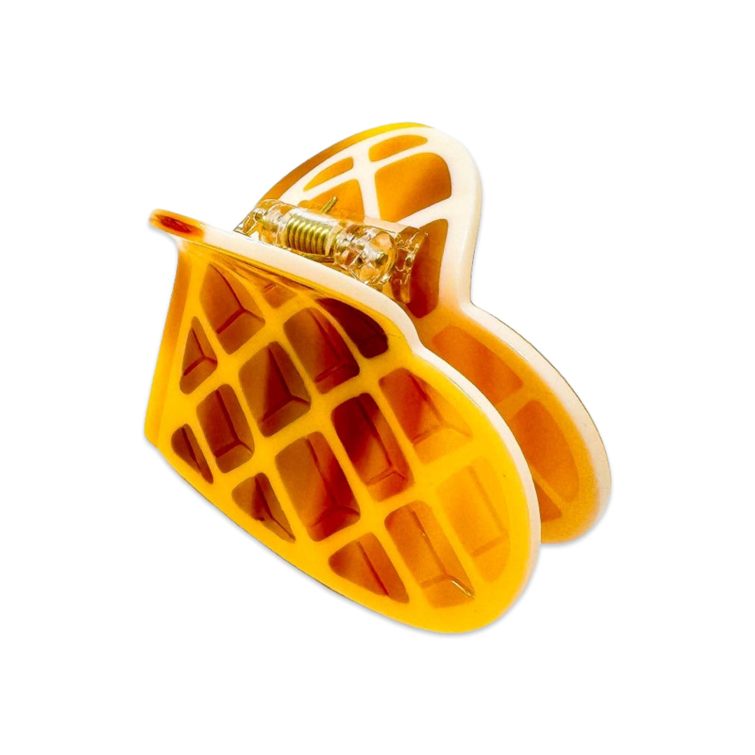 Midi Heart Waffle Hair Claw Clip