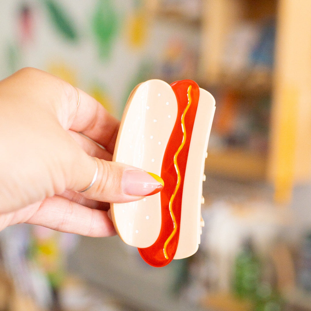 Large Hot Dog Hair Claw Clip