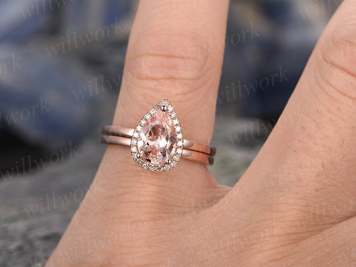 Morganite engagement ring