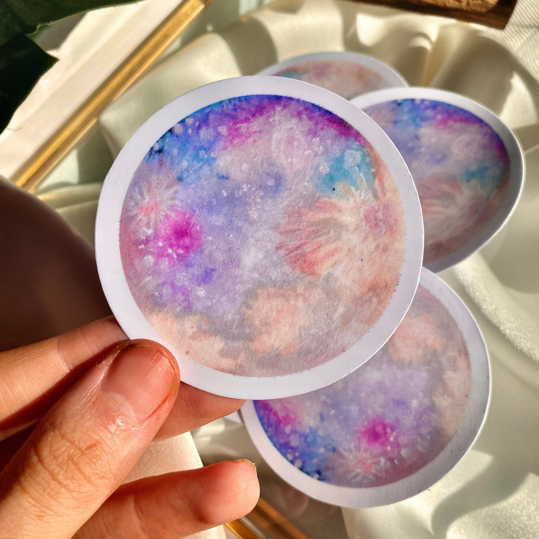 Cancer Moon Vinyl Sticker