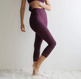Capri leggings in Tencel and Organic Cotton with Lace trim – Altar PDX