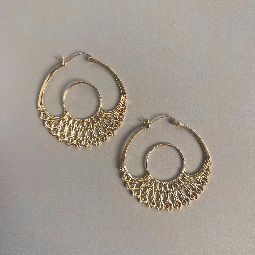 Iris Hoops Gold Large