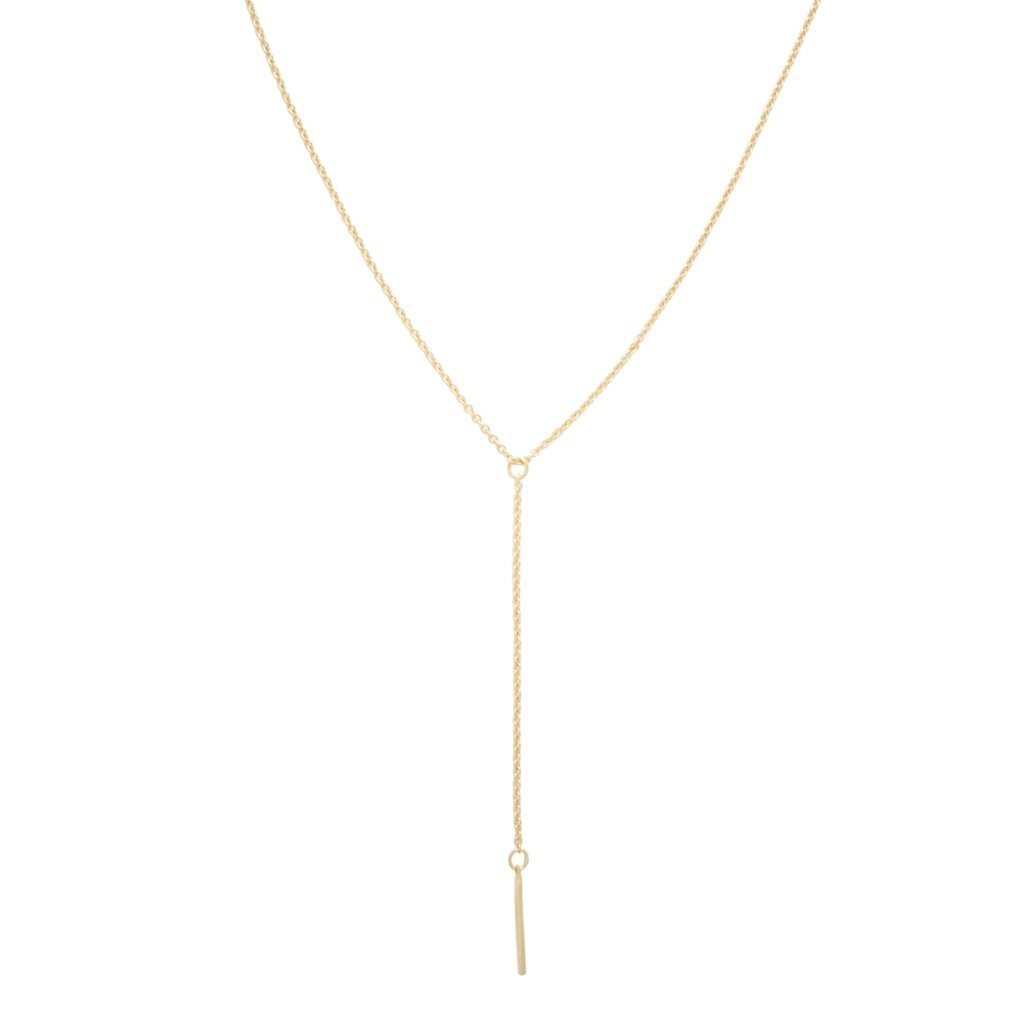 Whisper Thin Lariat Bar Necklace