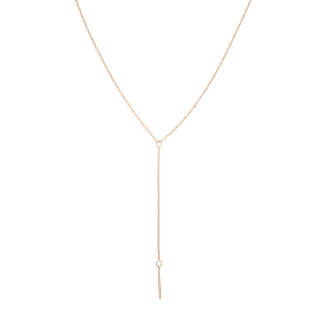 Whisper Thin Lariat Bar Necklace