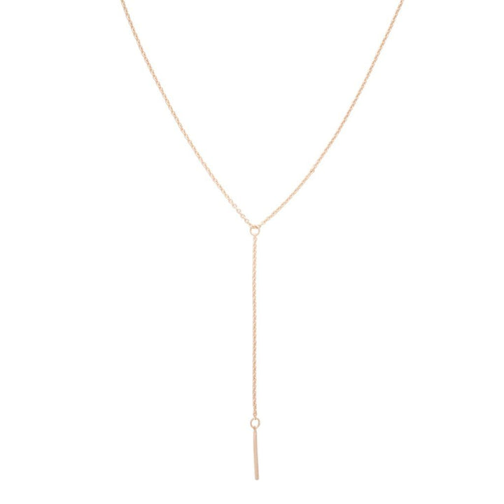 Whisper Thin Lariat Bar Necklace