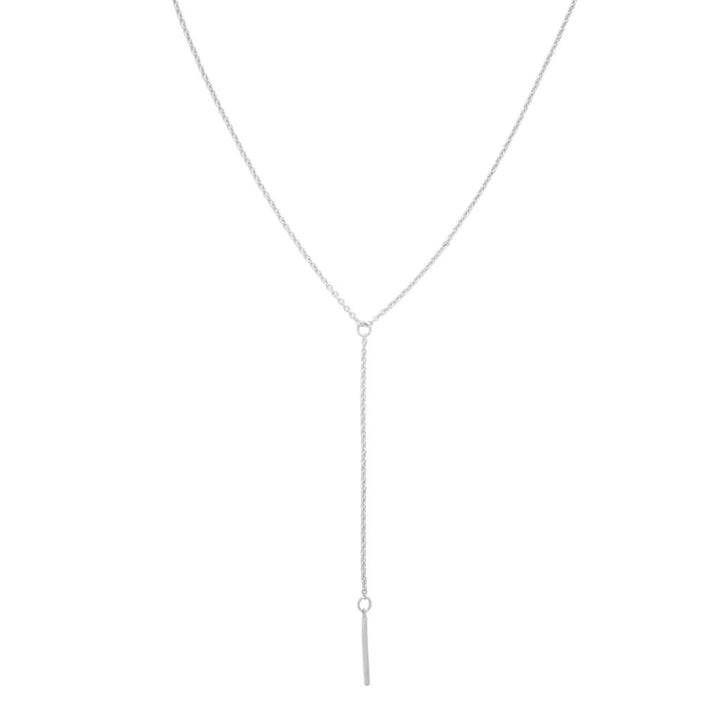 Whisper Thin Lariat Bar Necklace