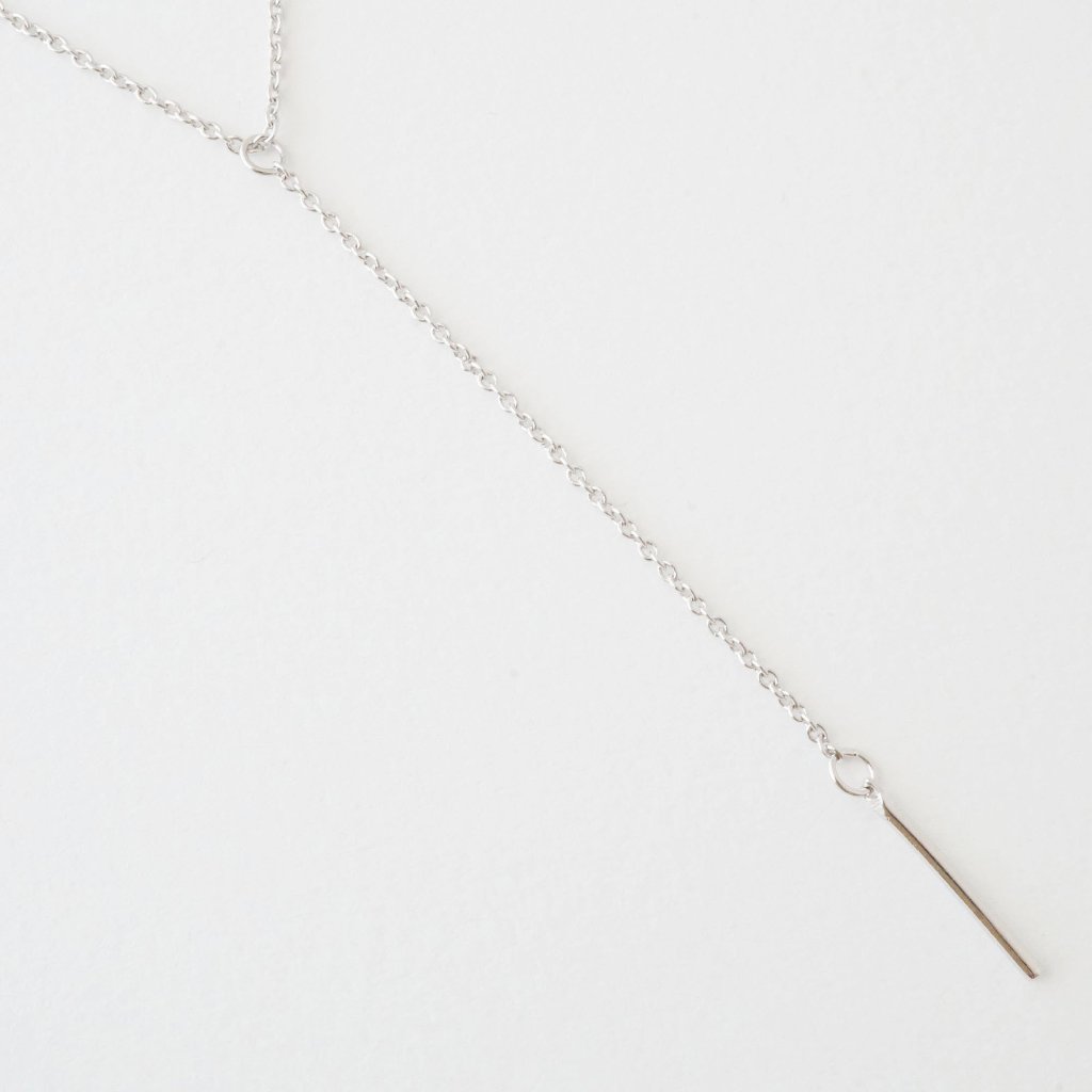 Whisper Thin Lariat Bar Necklace