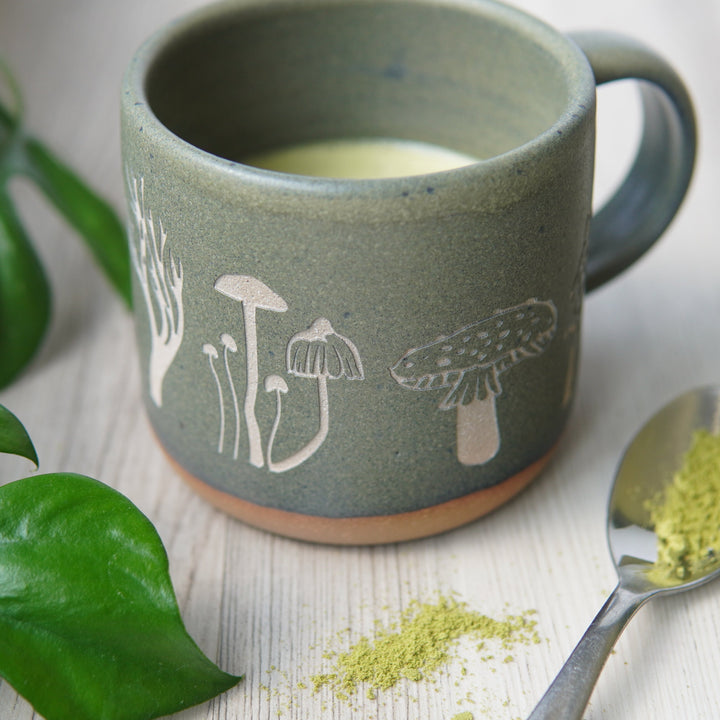 Mushroom Mug, Forest Style Handmade Pottery