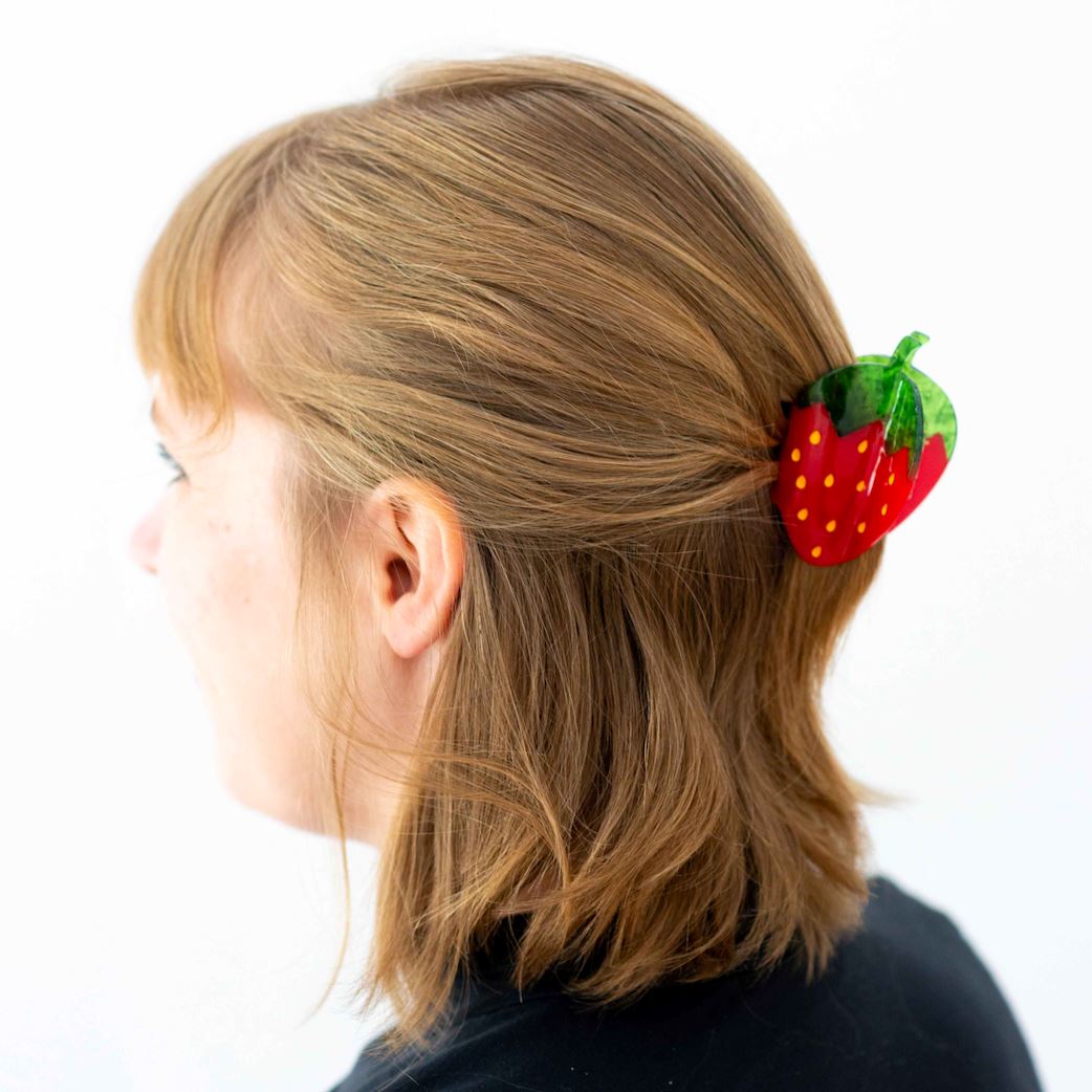 Midi Red Strawberry Hair Claw Clip