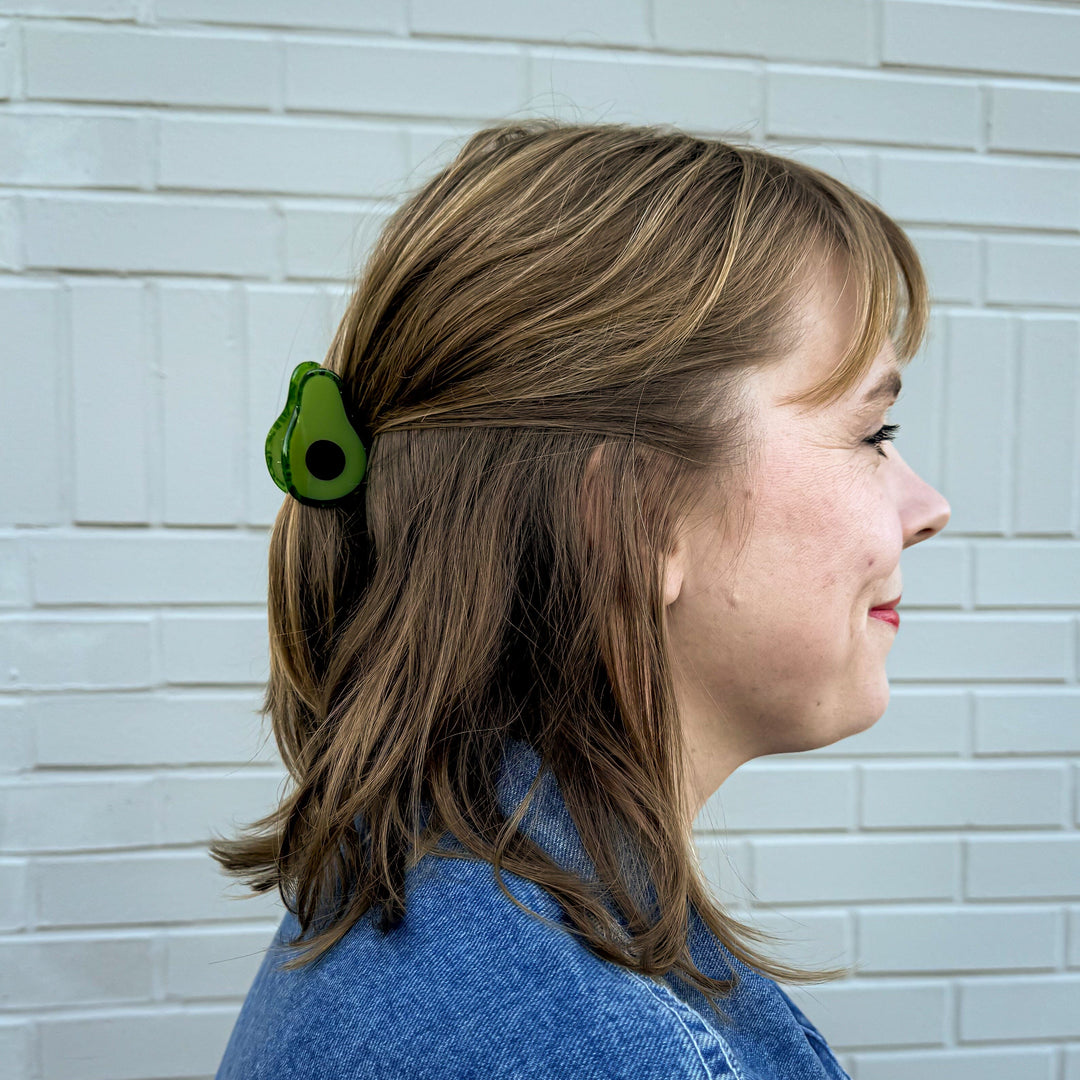 Mini Avocado Hair Claw Clip