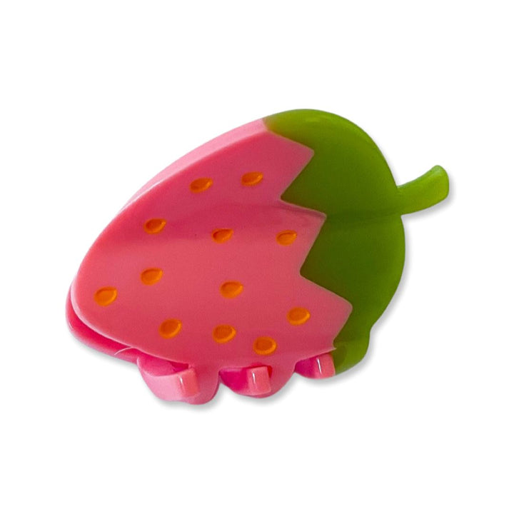 Mini Pink Strawberry Hair Claw Clip