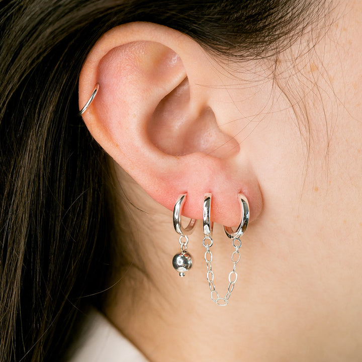 Draped Locking Huggie Earring