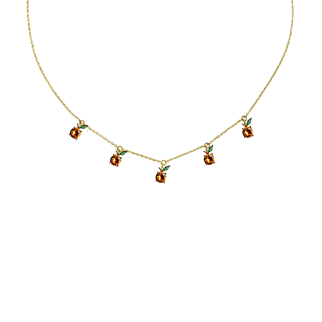 Orange Fruit Charm Necklace