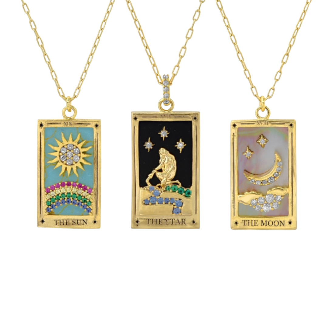 The Moon Tarot Card Necklace