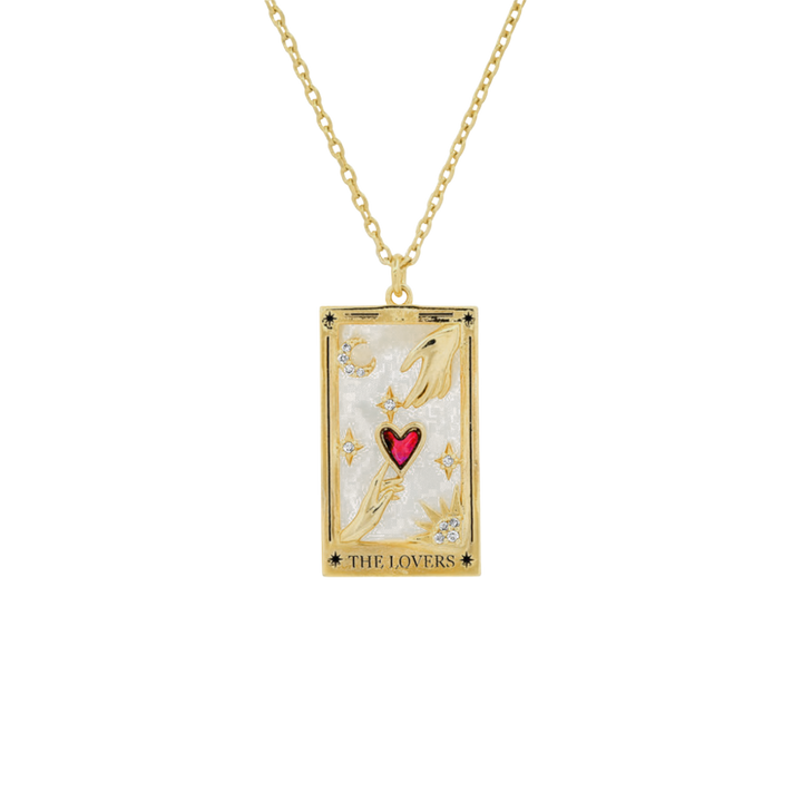 The Lovers Tarot Card Necklace