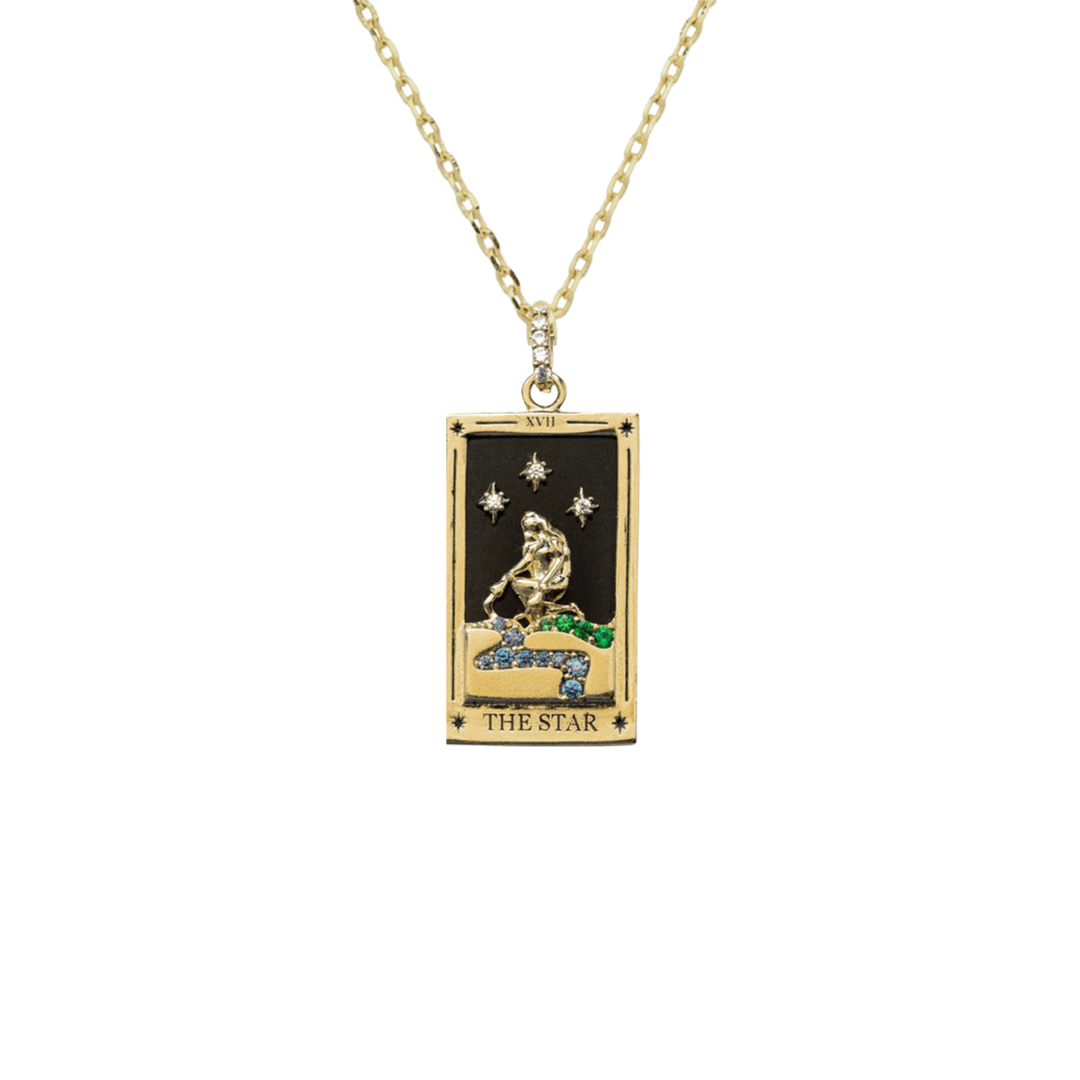 The Lovers Tarot Card Necklace