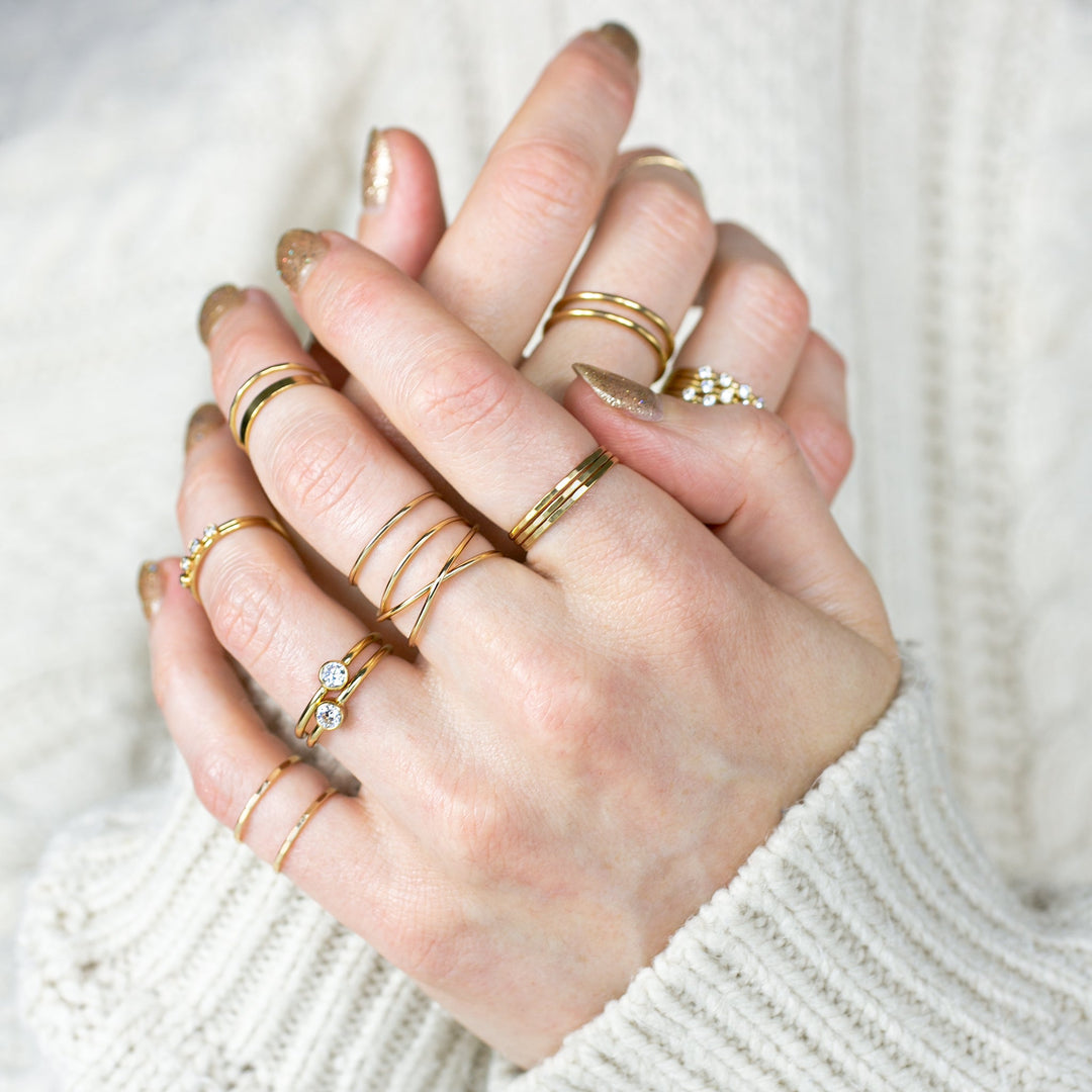 Faceted Stacking Ring