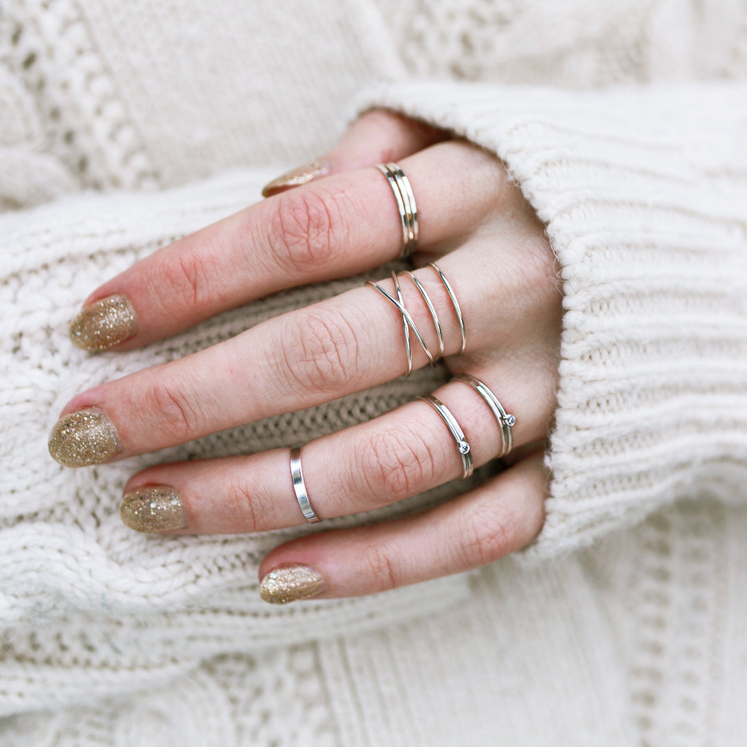 Faceted Stacking Ring