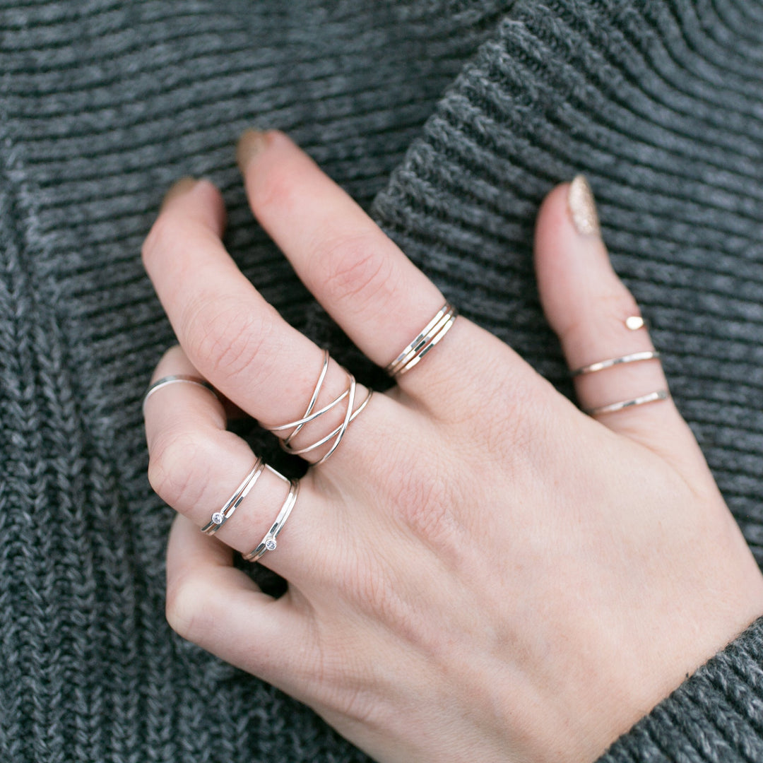 Faceted Stacking Ring