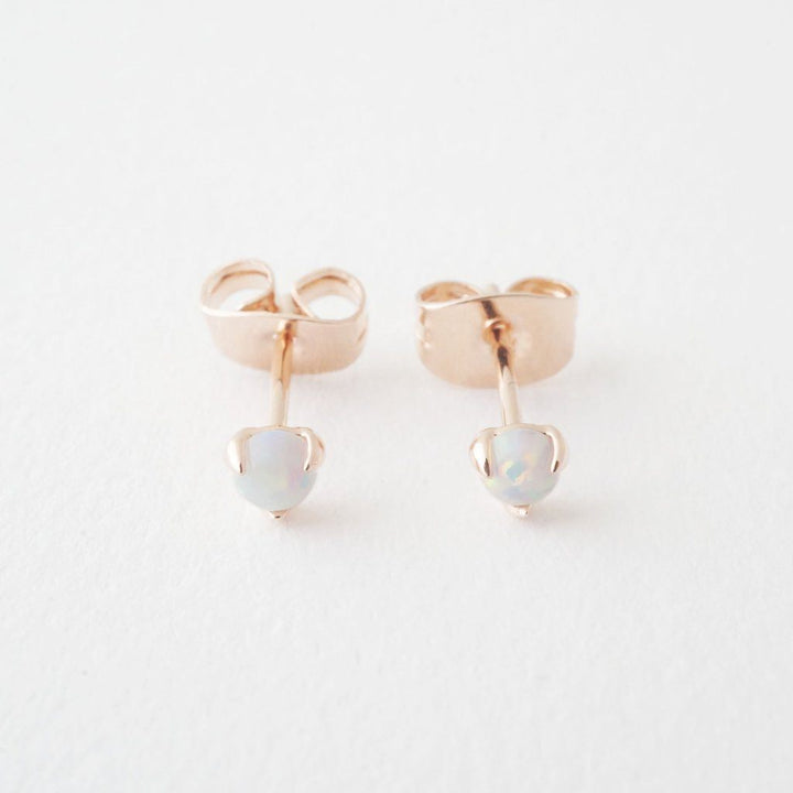 Opal Orb Solitaire Studs