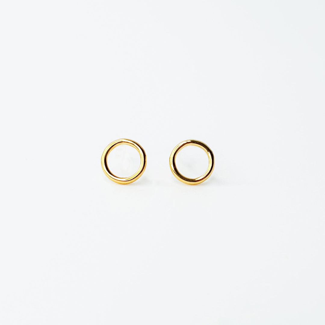 Shiny Open Circle Studs