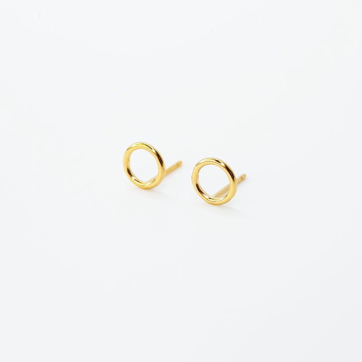 Shiny Open Circle Studs