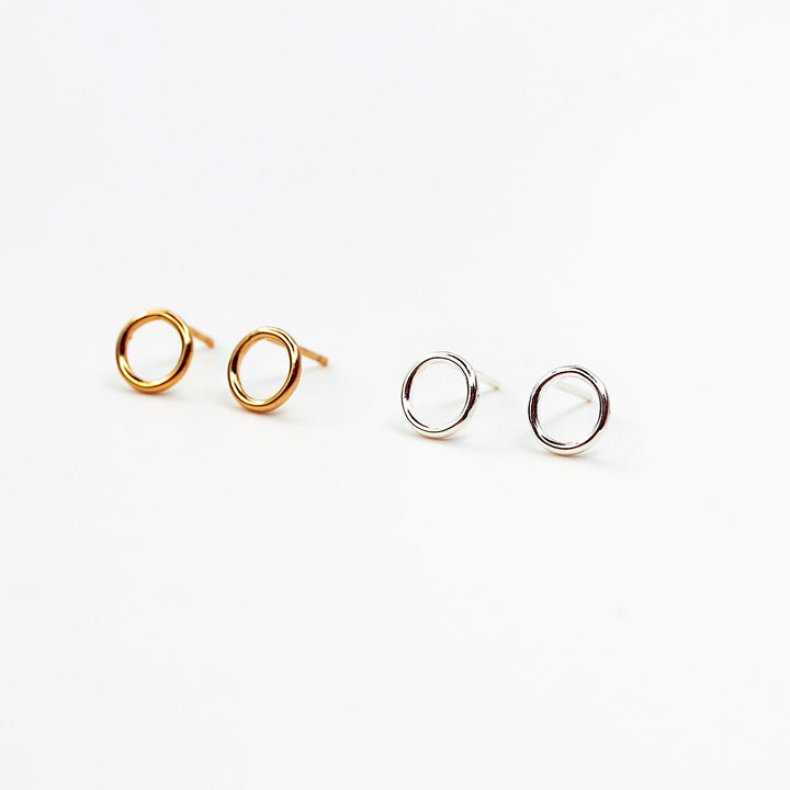 Shiny Open Circle Studs