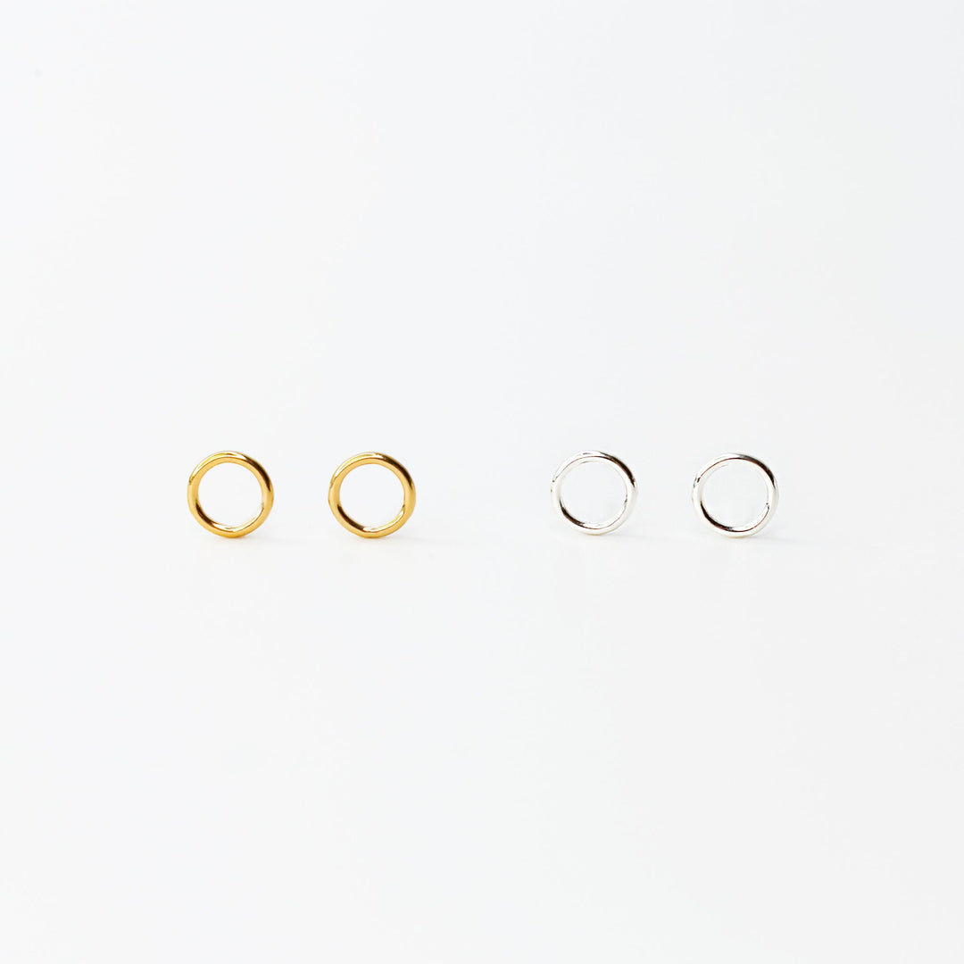 Shiny Open Circle Studs