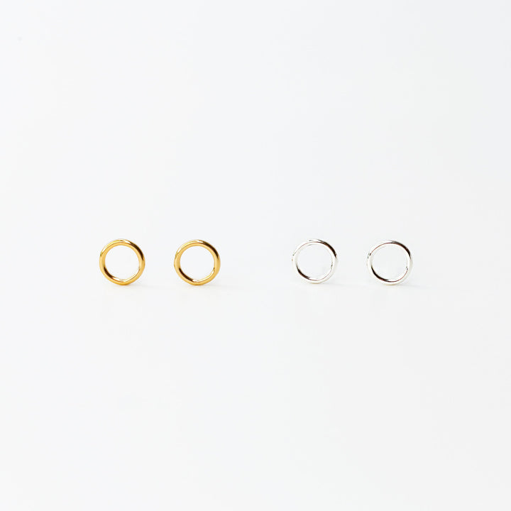 Shiny Open Circle Studs