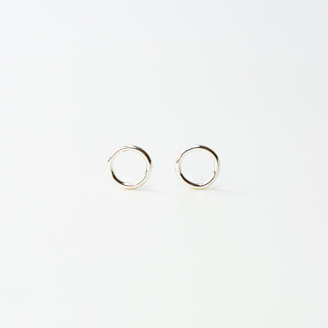 Shiny Open Circle Studs