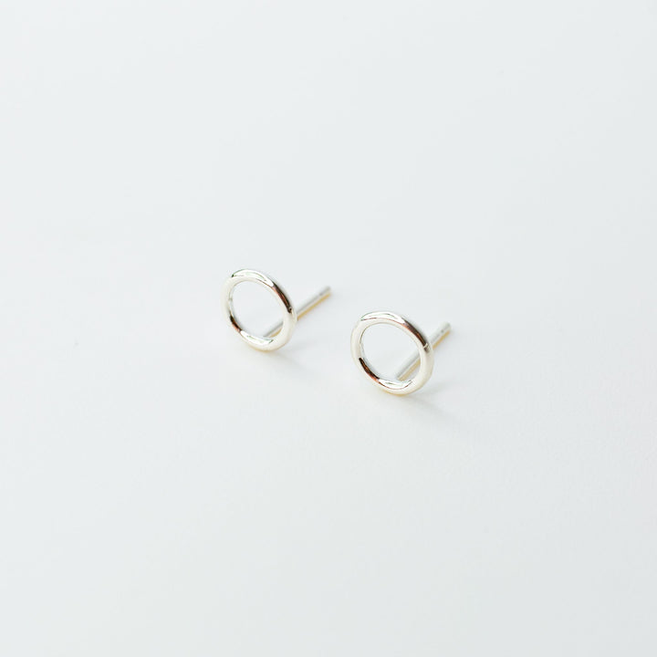 Shiny Open Circle Studs