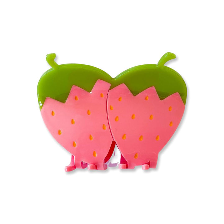 Large Pink Strawberry Hair Claw Clip