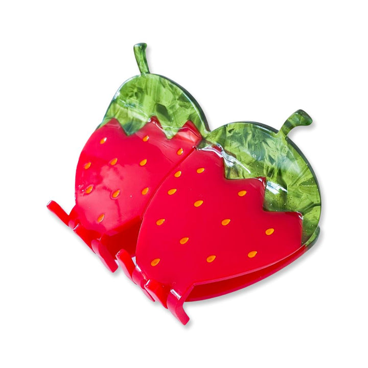 Large Red Strawberry Hair Claw Clip