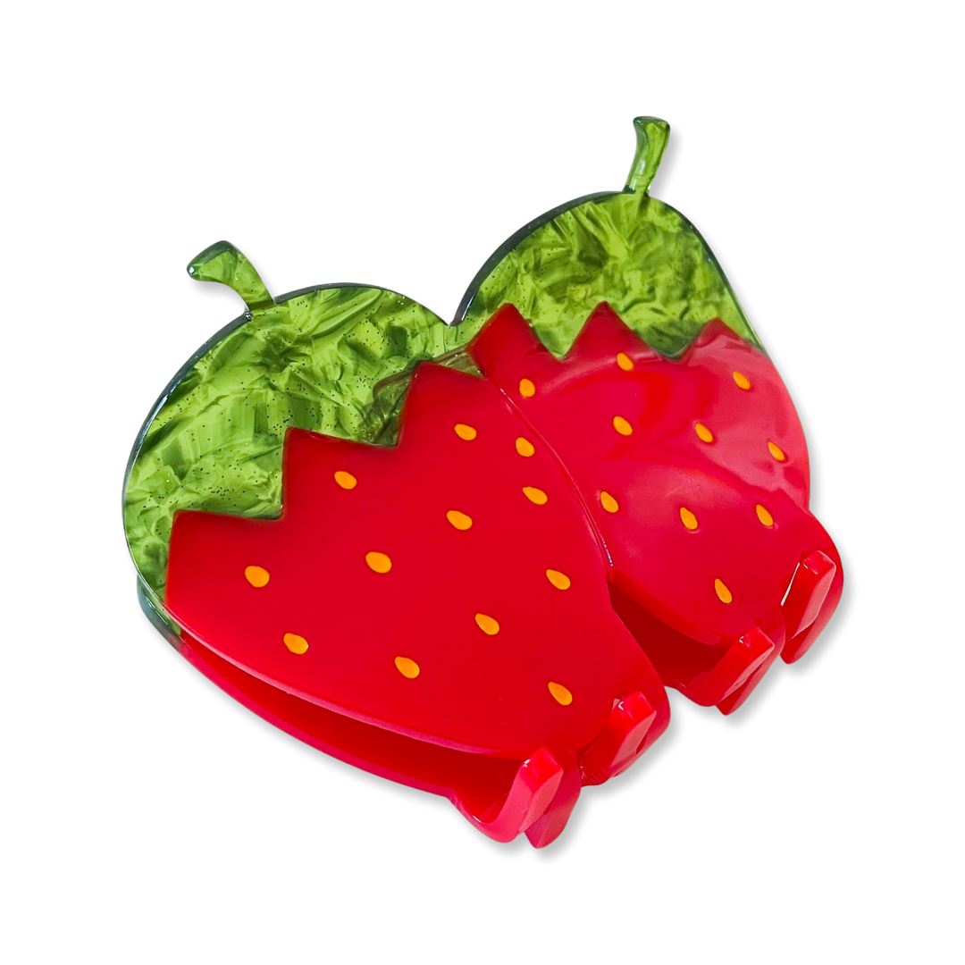 Large Red Strawberry Hair Claw Clip