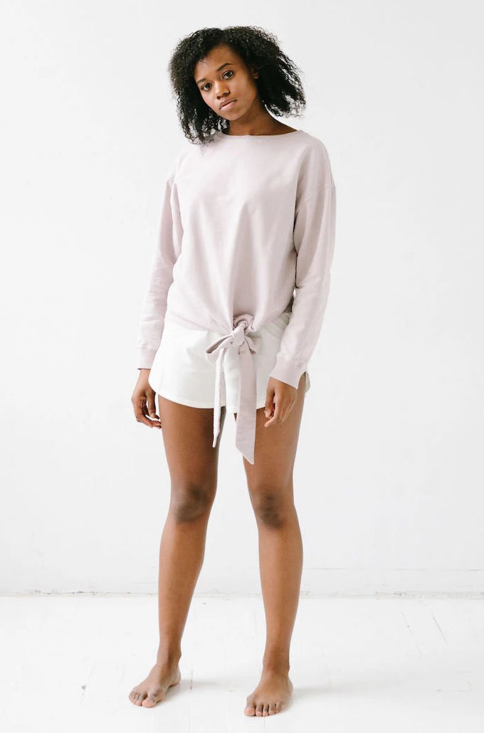 SALUA Side Tie Pullover