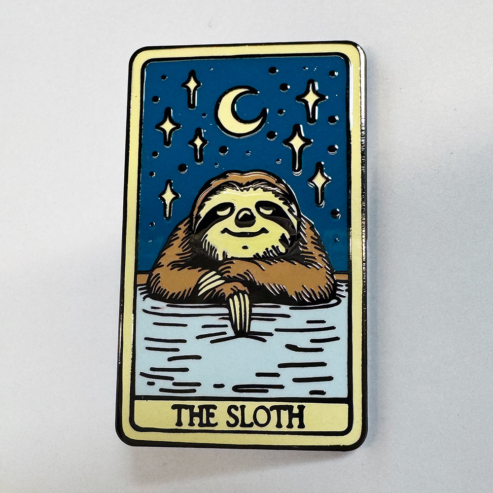 Sloth Tarot Card Pin