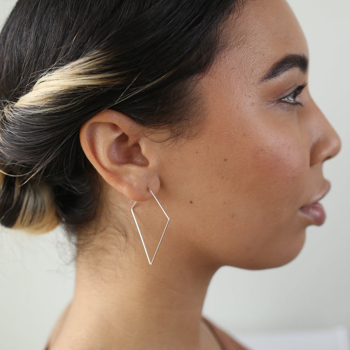 Weightless Diamond Hoops - Small