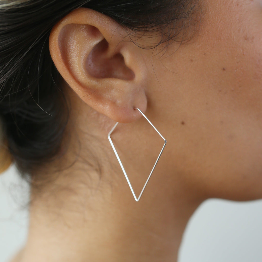 Weightless Diamond Hoops - Small