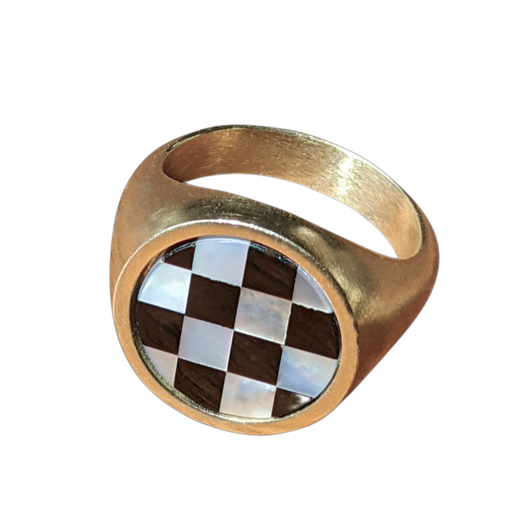 Classic Inlay Signet Ring (5 stone options)