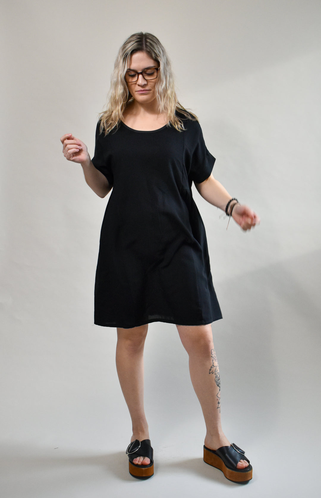 Krista Dress in Solid Black