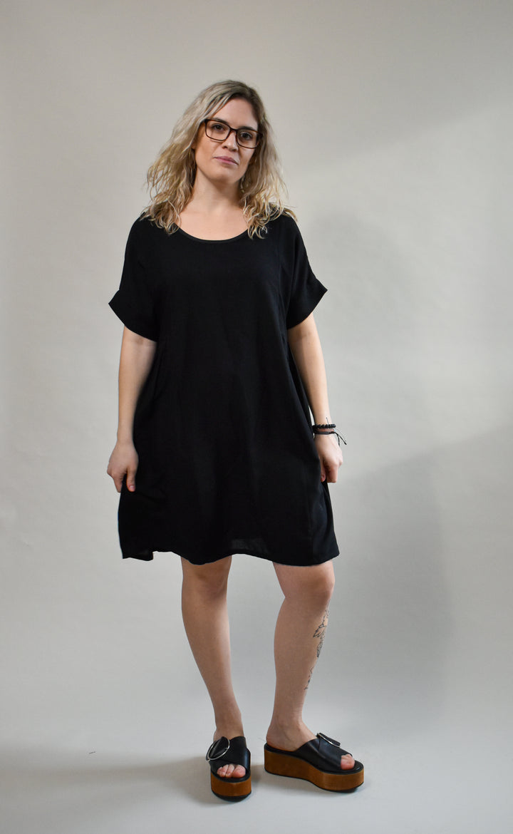 Krista Dress in Solid Black