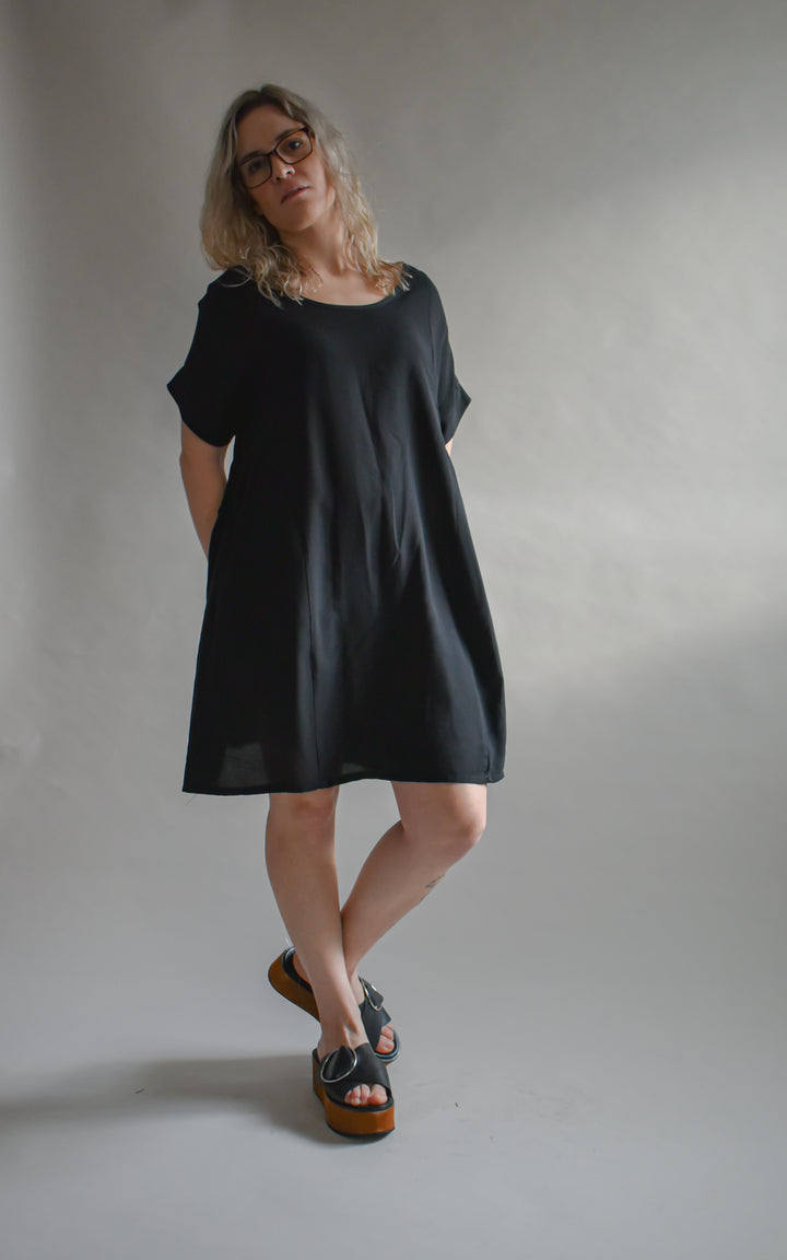 Krista Dress in Solid Black