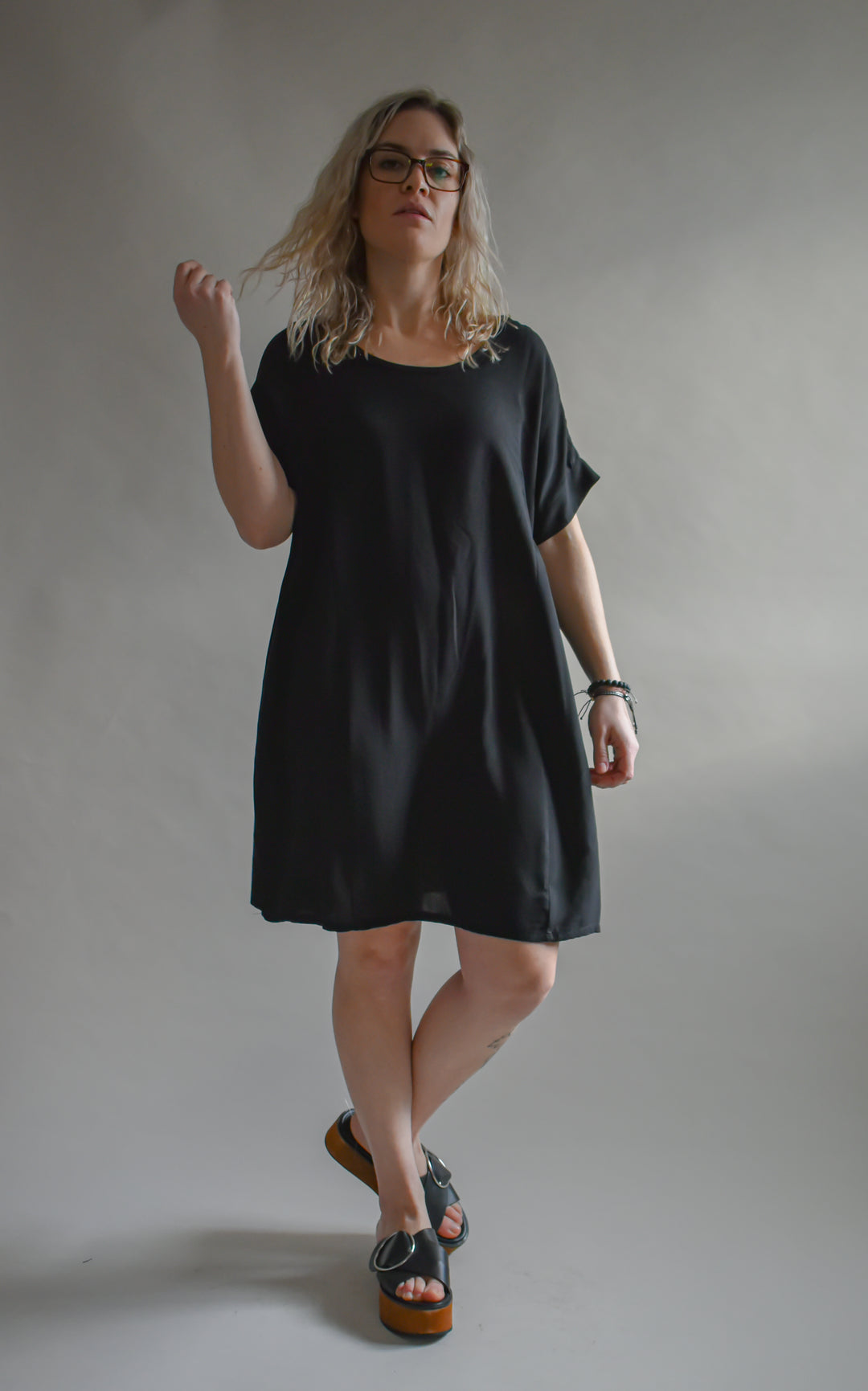 Krista Dress in Solid Black