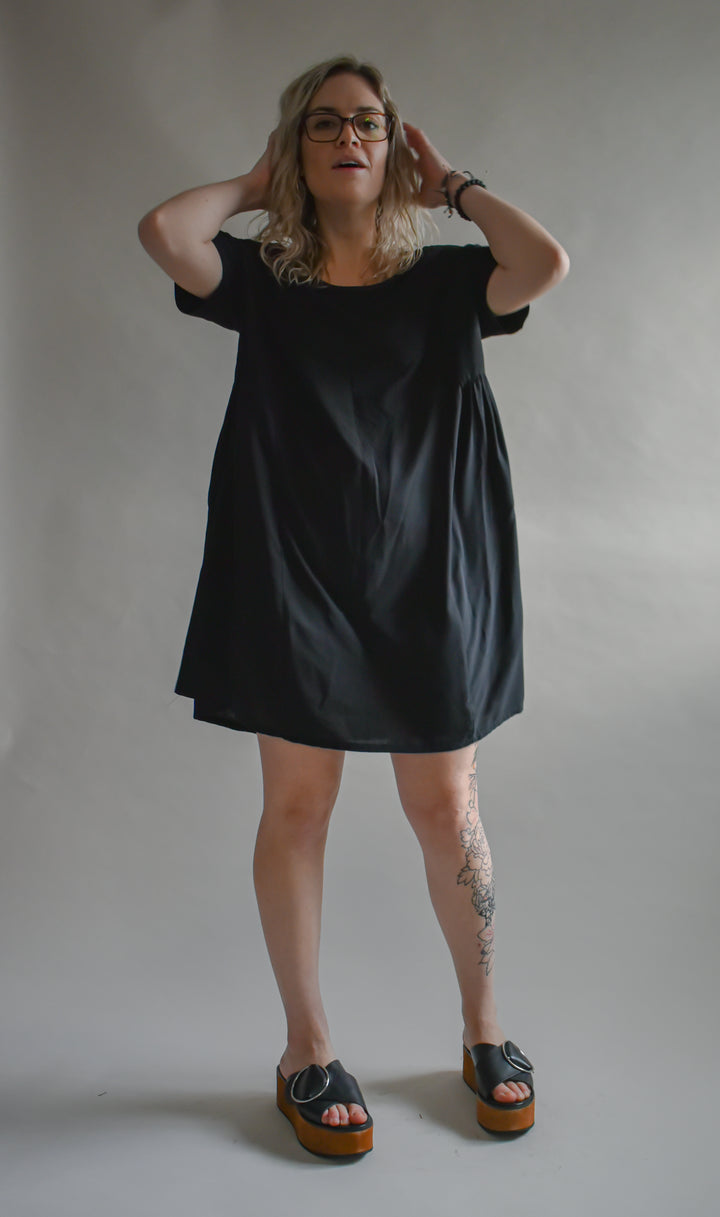 Krista Dress in Solid Black