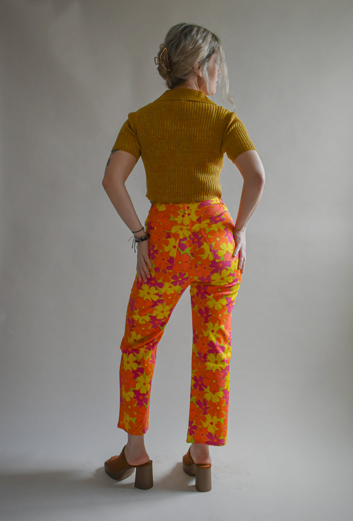 Prudence Organic Trippy Floral Print Joy Pants