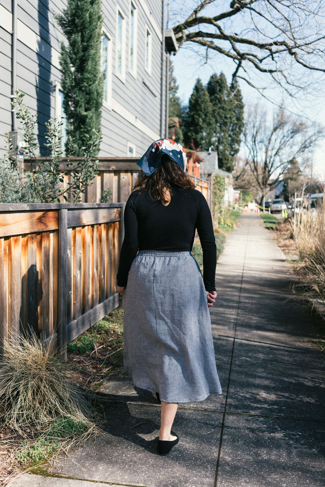 Eva Midi Gingham Skirt