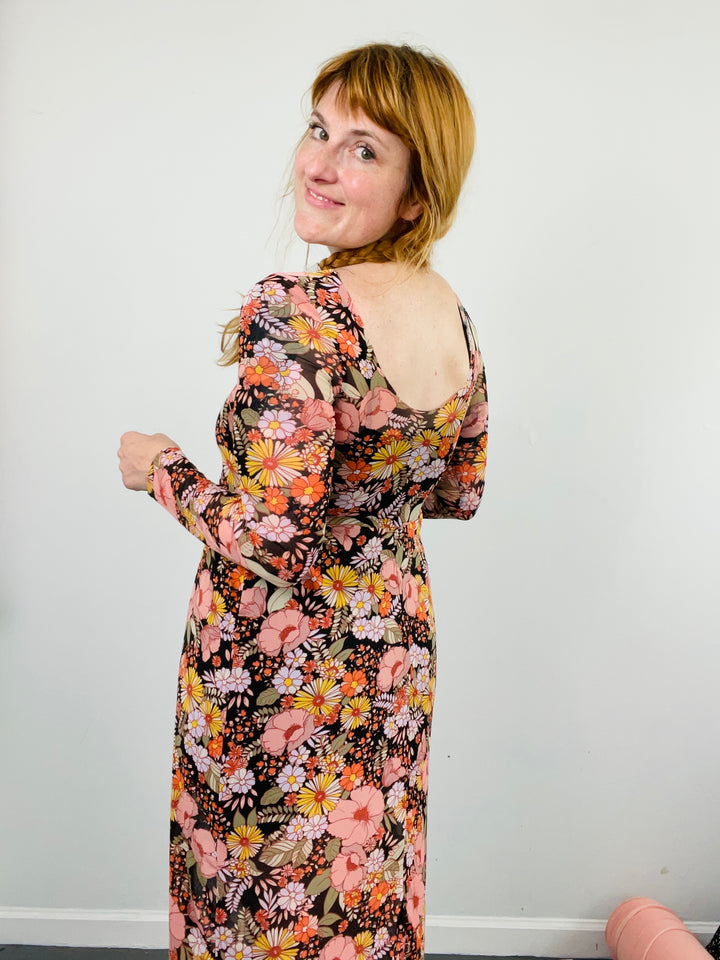 Megumi Dress in Midnight Moon Floral