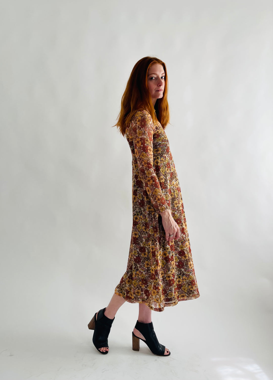 Megumi Dress in Chamomille Rose Floral